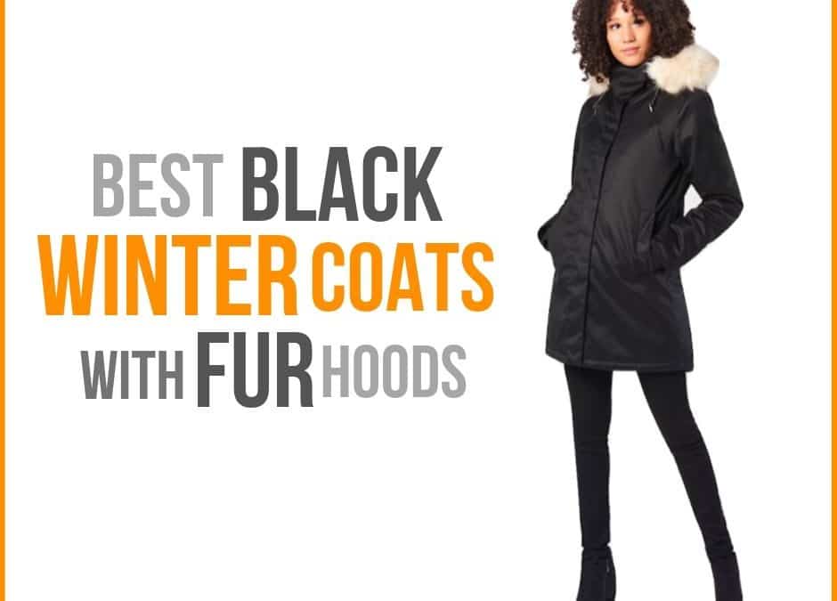 Women’s Black Winter Coats with Fur Hoods